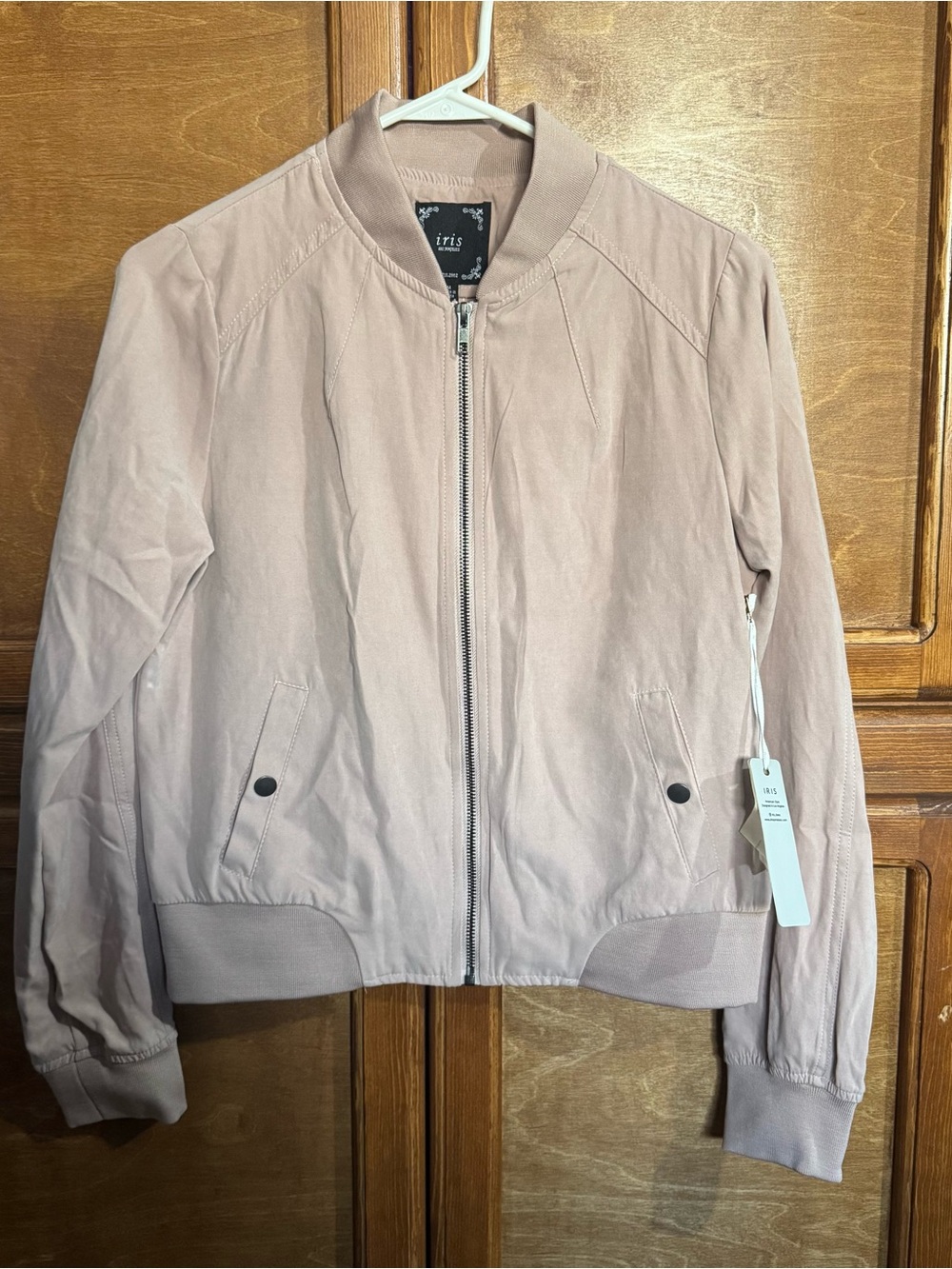 iris Blush Pink Bomber Jacket